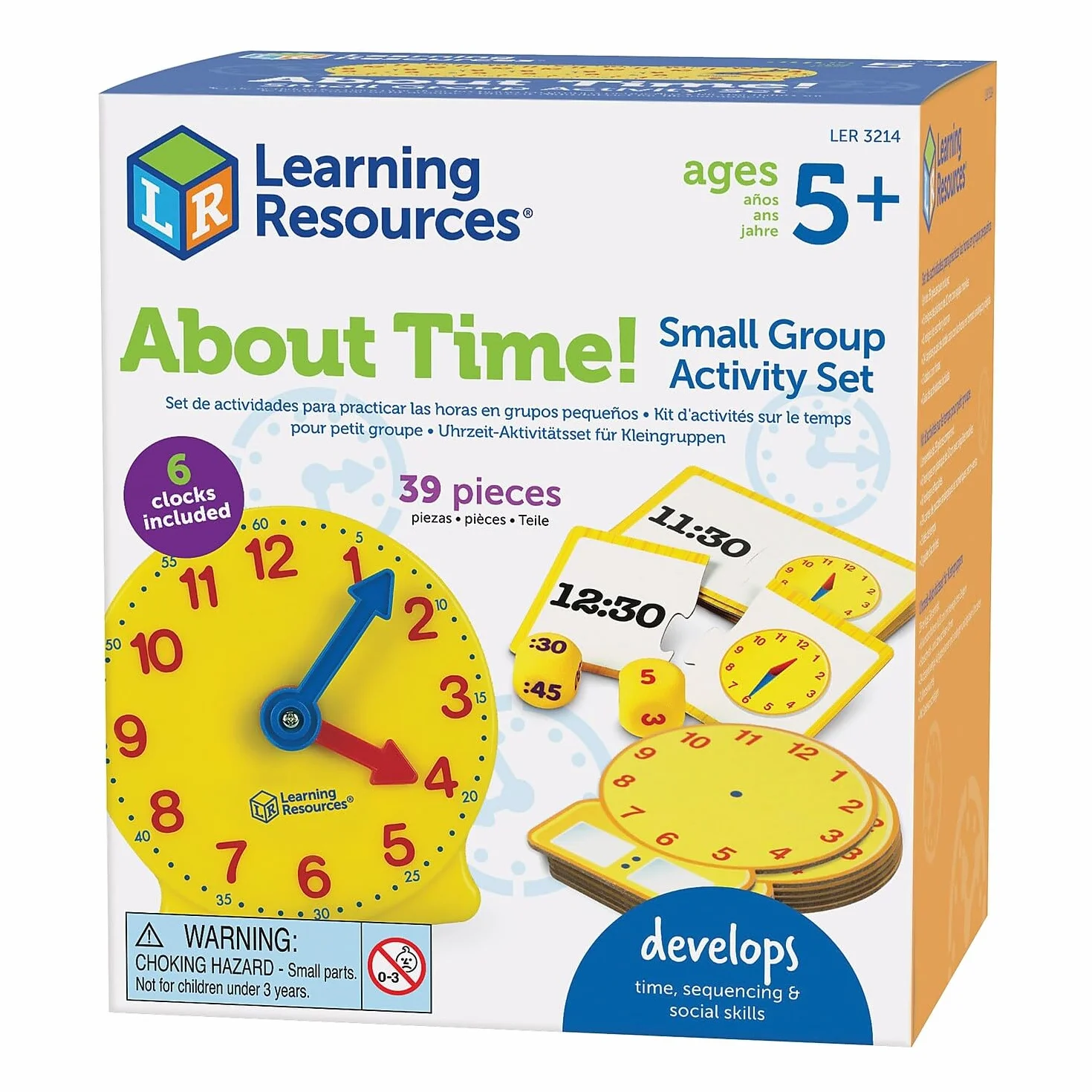 Learning Resources attività per Piccoli Gruppi About Time, Set da 6