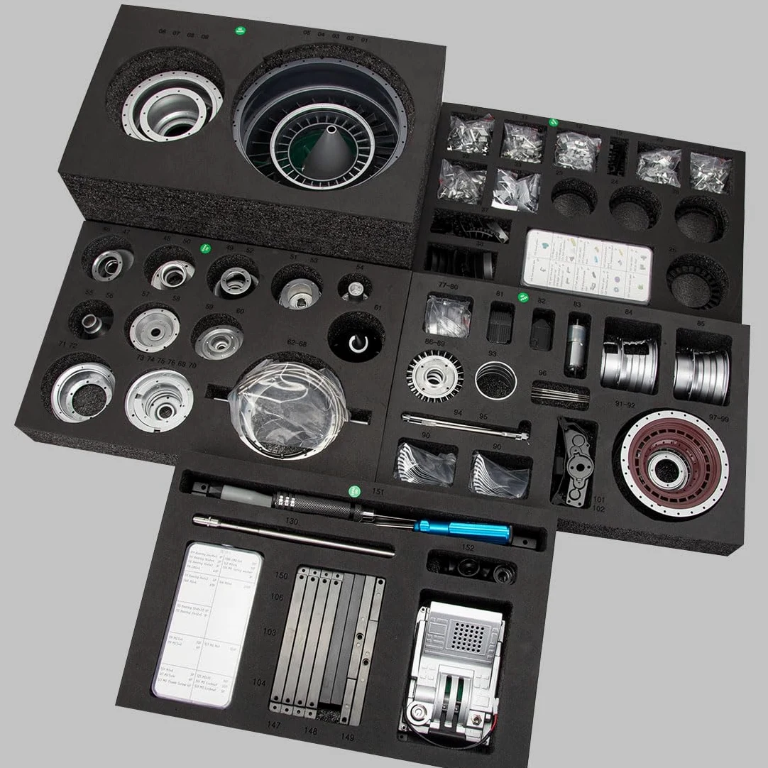 Kit motore a combustione interna 1/10, doppio rotore, assiale, turbofan, modellino aereo, motore per aeromobili, 1000 pezzi, regalo fai da te per Natale 2024