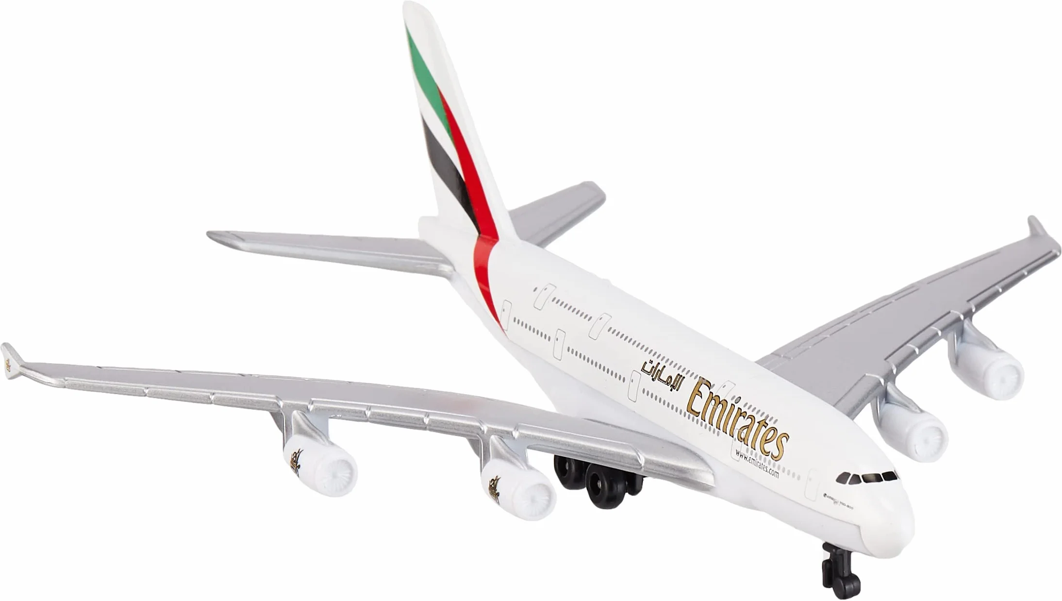 Herpa Toys A380 Emirates Airplane - Miniatura in Plastica Scala Ridotta Collezione