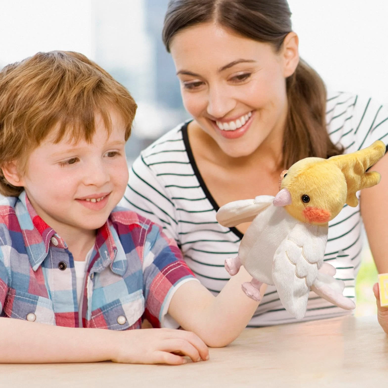 PACCHIO PARRROT TRAVE INTERACTIVE PEACHIO Burattino a mano animale peluche per animali domestici giocattolo imbalsamato per bambini ragazzi