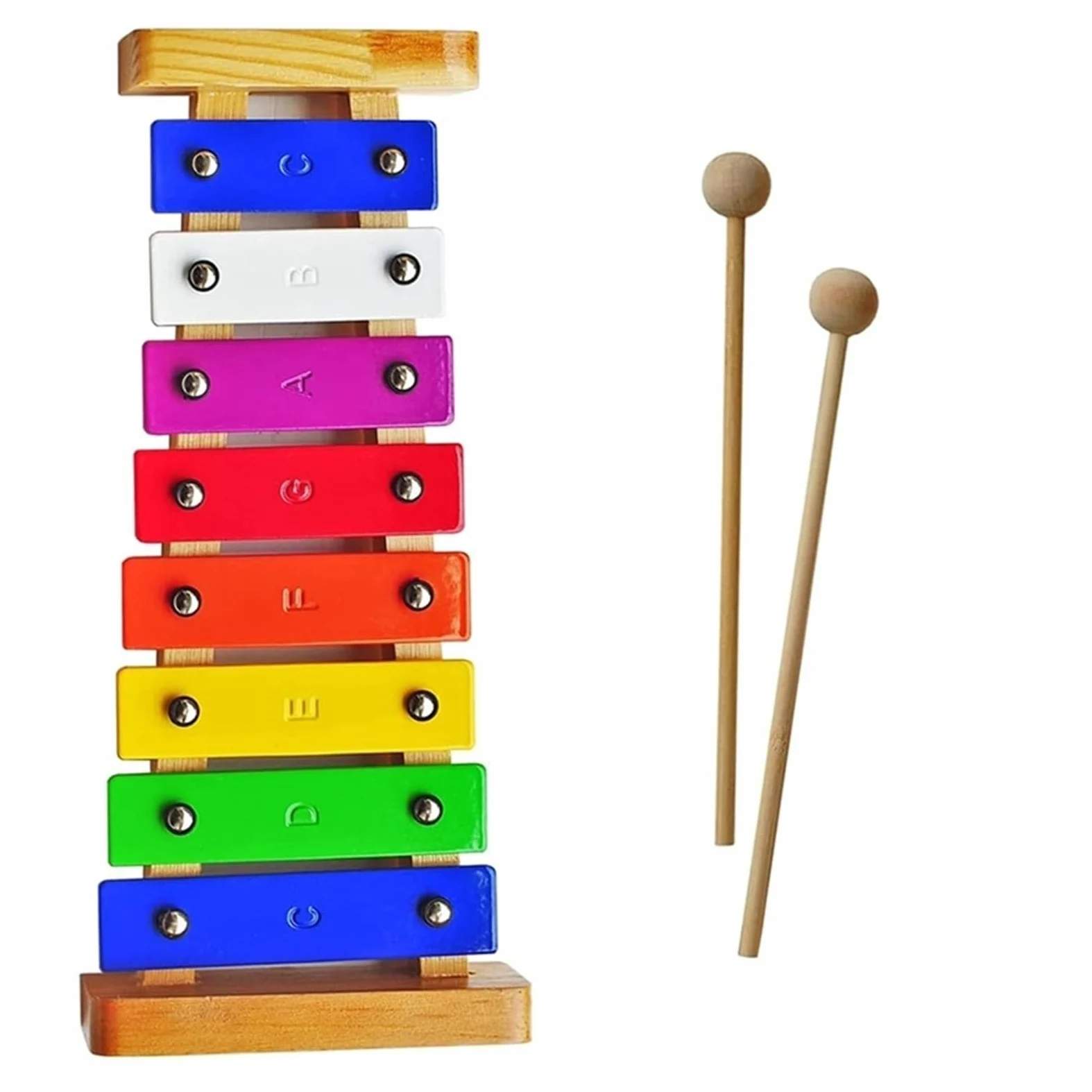 Wood Xylophone, 8 Notes/Keys | Barra di metallo colorato