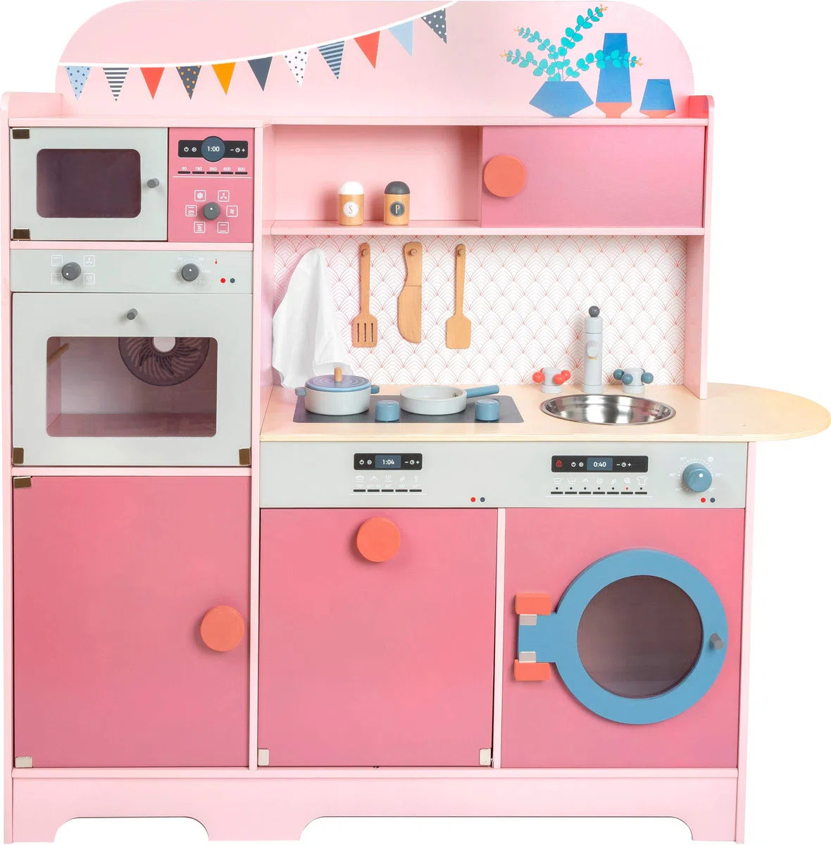 small foot 11465 Cucina per Bambini Sogno di Bambina, in Legno, Cucina Multifunzionale, Gioco di Ruolo