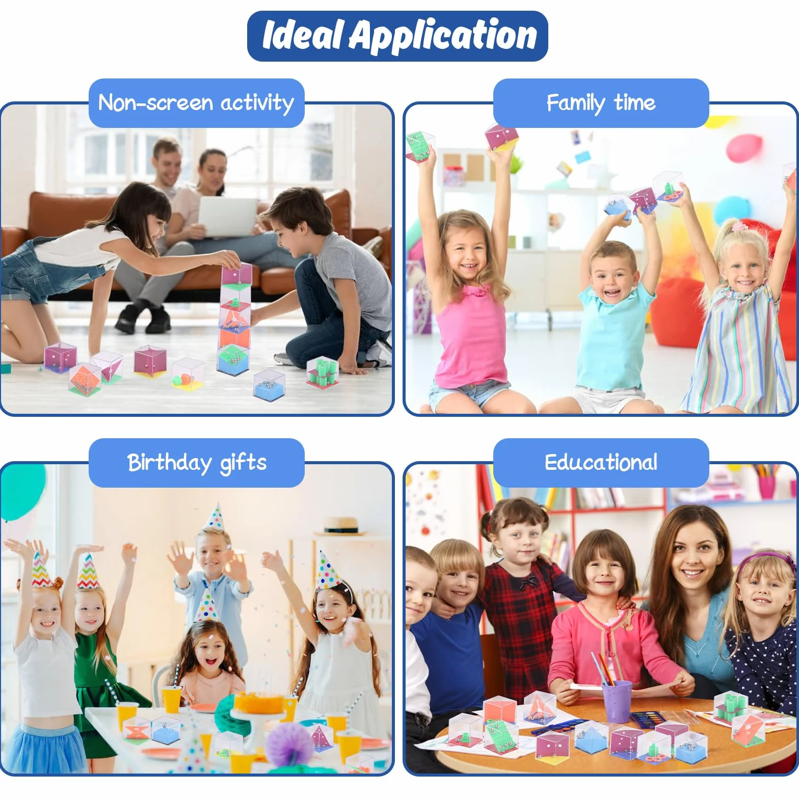 24 Pezzi Cubi Rompicapo, Mini Puzzle Box con Livelli di Difficoltà Assortito, Gadget Regalini Festa Compleanno Bambini