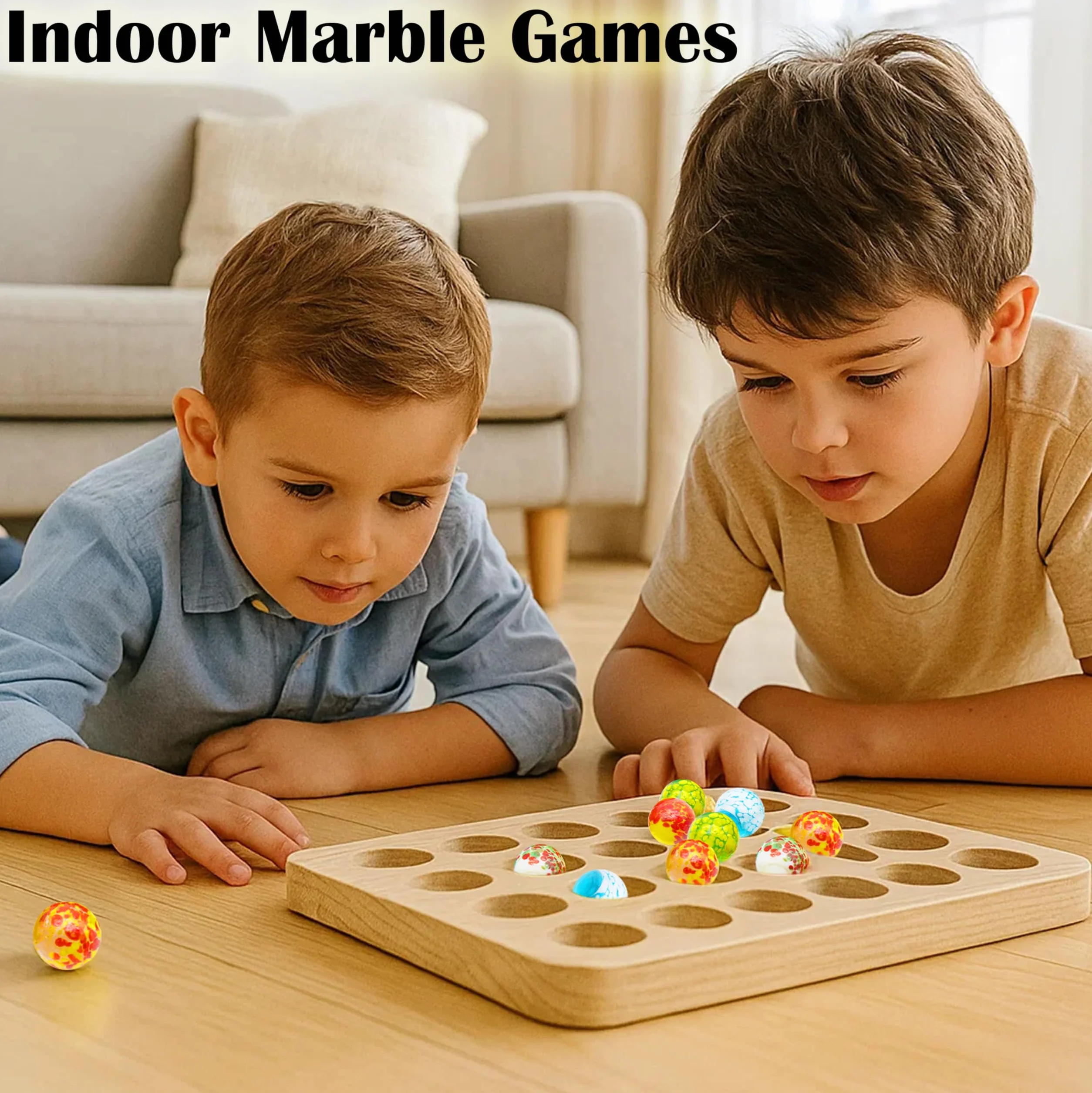 ARSUK Marmi a Pois in Vetro 25 mm Set Colorato per Bambini Marble Run Piste Biglie Gioco Educativo 250g