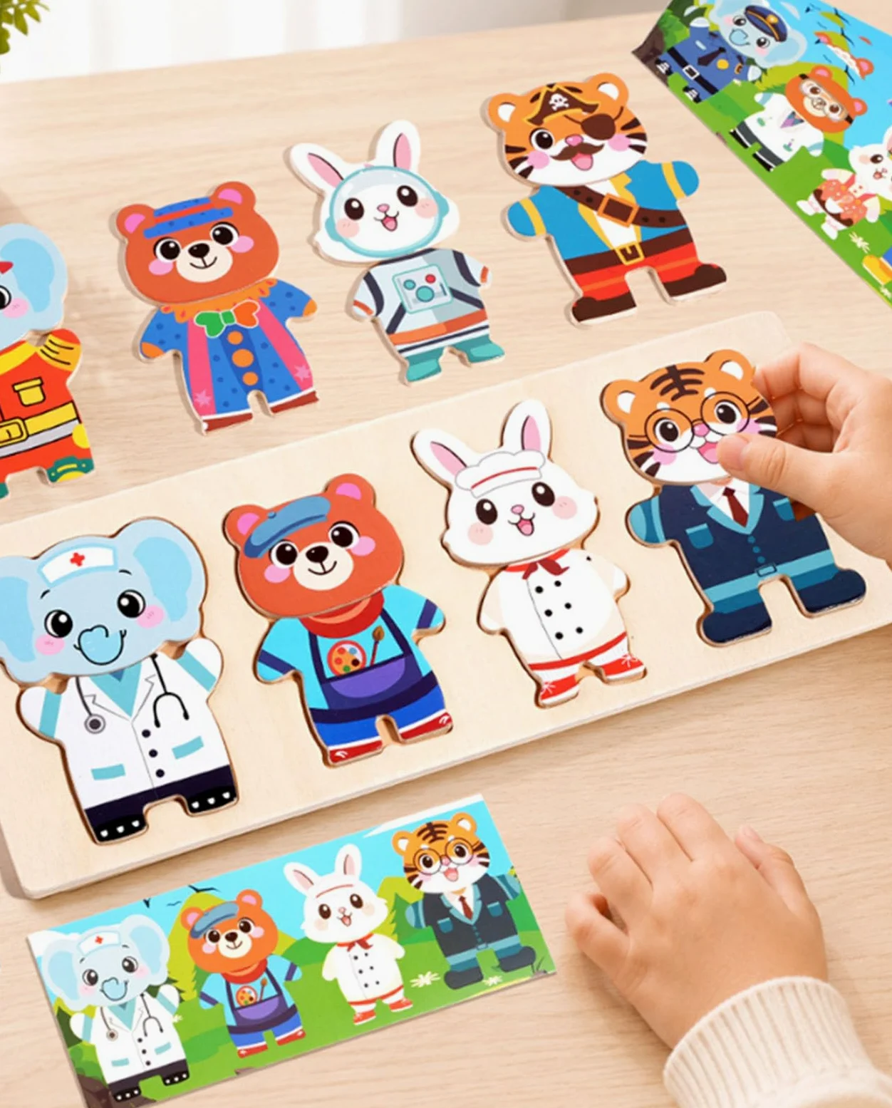 Puzzle di Travestimento con Occupazioni Animali, Gioco educativo per la cognizione
