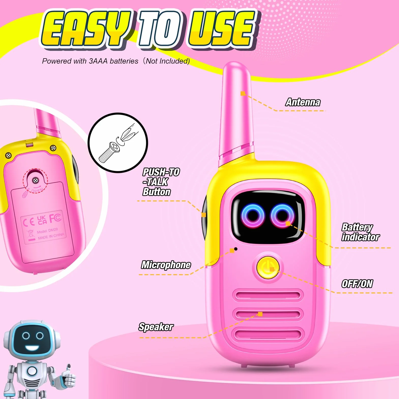 Walkie-Talkie Bambina Giocattoli 3-10 Anni Regalo Compleanno