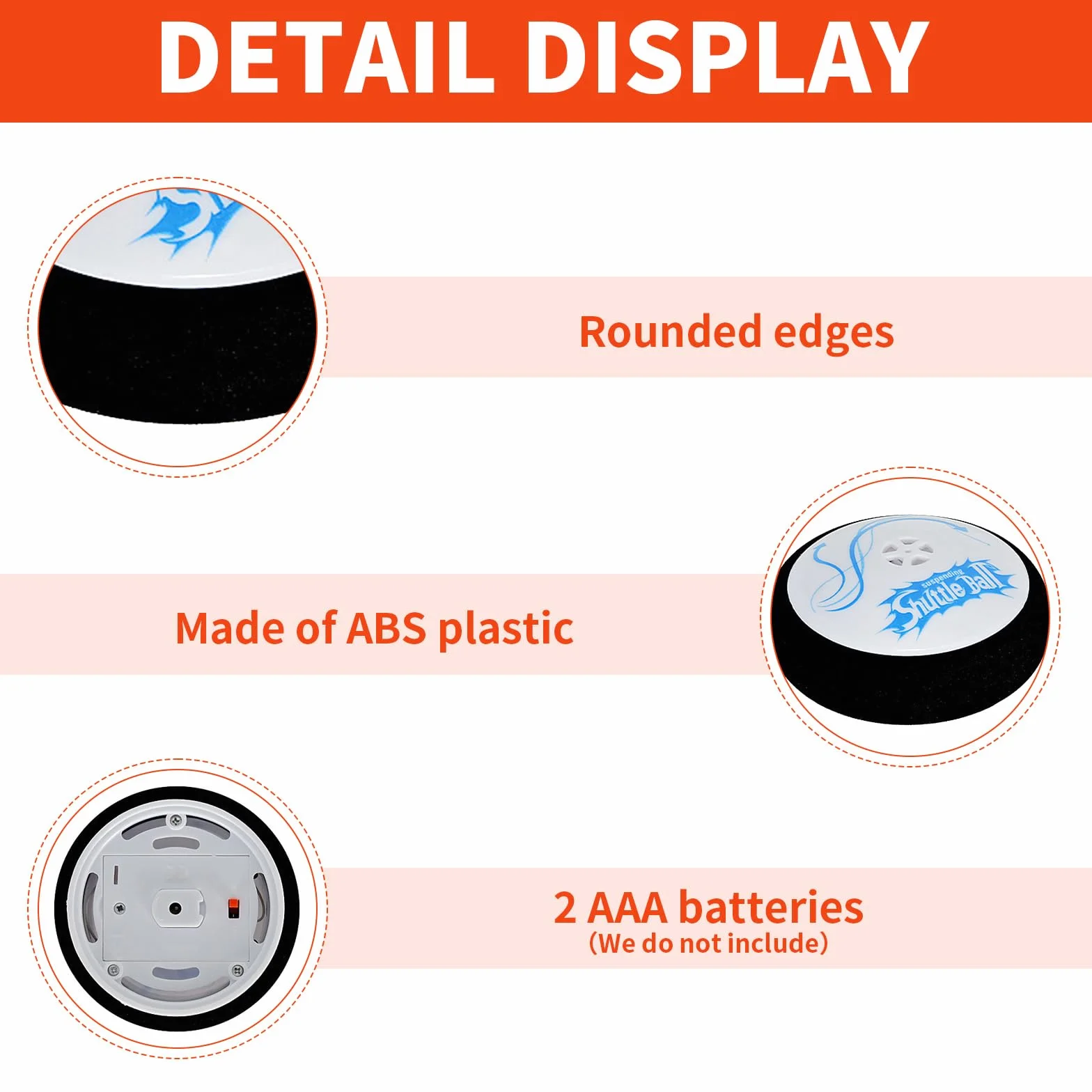 Air Hockey Hover Puck,Portable Air Hockey con 2 Spingere per Hockey ad Aria Rossa,Gioco da Tavolo Portatile,Mini hockey Galleggiante Elettrico per Interni ed Esterni