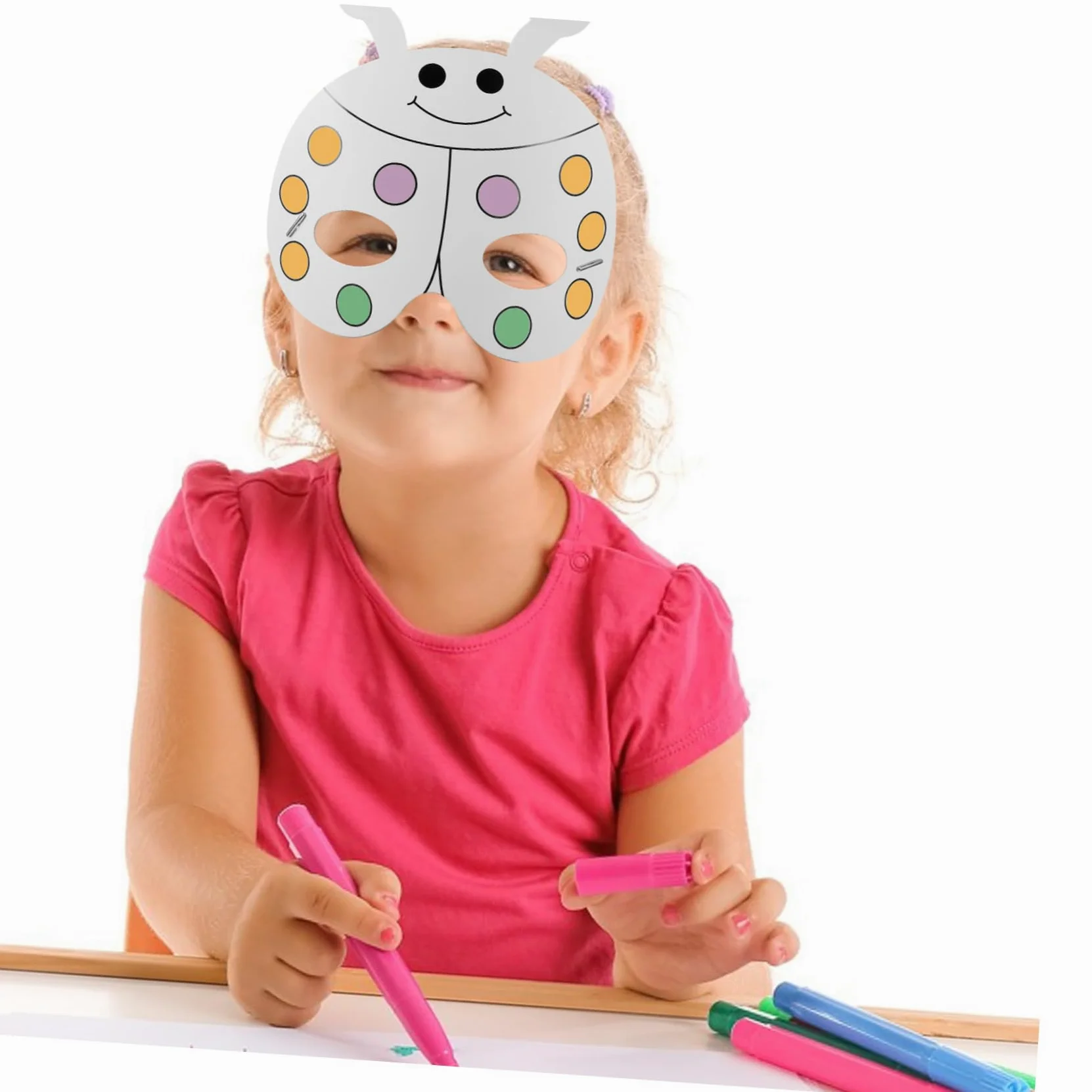 Yardwe Maschera Animale Fai-da-te per Bambini, Set 1, Carta Plastico | Decorazioni Scuola, 24 Pezzi con 12 Pennelli Acquerello, per Crafting e Rappresentazione Scenica Stile Casuale