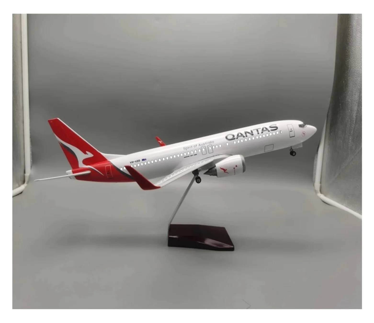 Aereo in Metallo pressofuso da 47 cm per B737-800 Australia 737 Kit Modello di Aeroplano pressofuso con Display Modello di Supporto da Collezione per Raccolta ed Esposizione (Senza Luce)