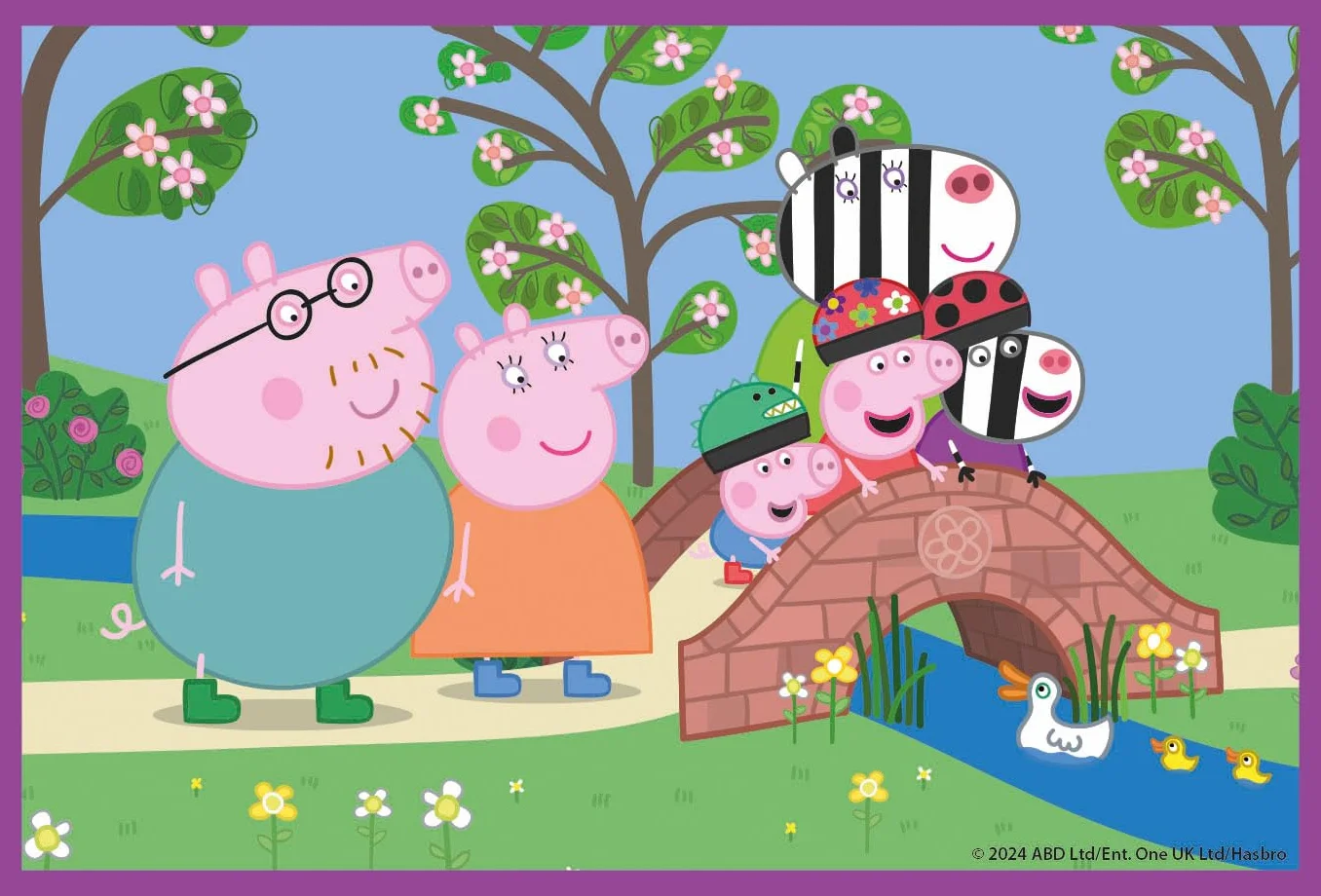 Clementoni Peppa Pig-6 Pezzi Bambini 2 Anni, Cartoni Animati, Puzzle Cubi, Made In Italy, Multicolore, 40659