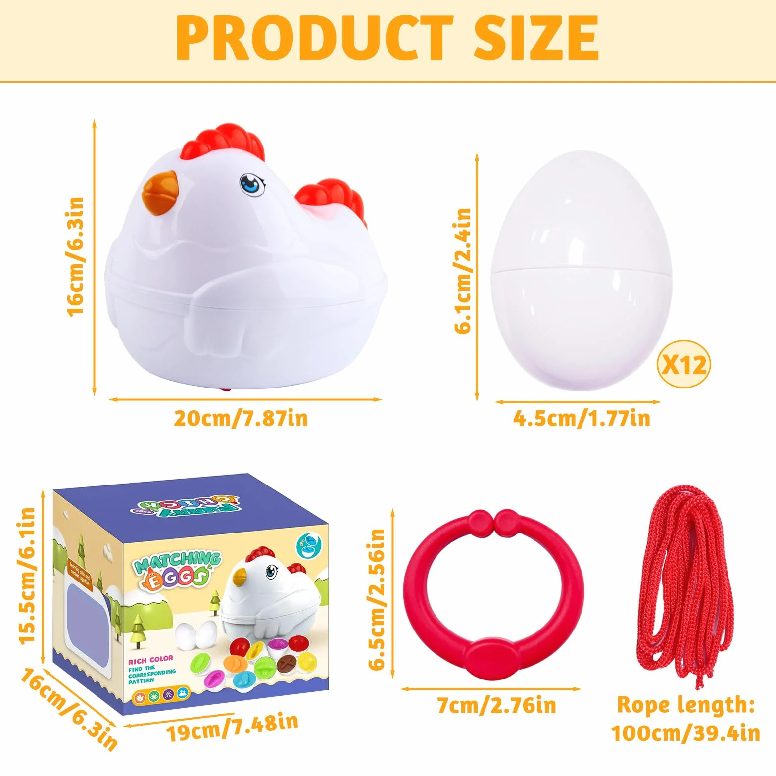 Uova Montessori, 12 Uova Abbinate Giocattoli, Stockaggio Automobile Gallina, Giocattoli Sensoriali, Sviluppo Competenze Triage, L'Educazione Prescolare, Pasqua (Verdure Colorate)