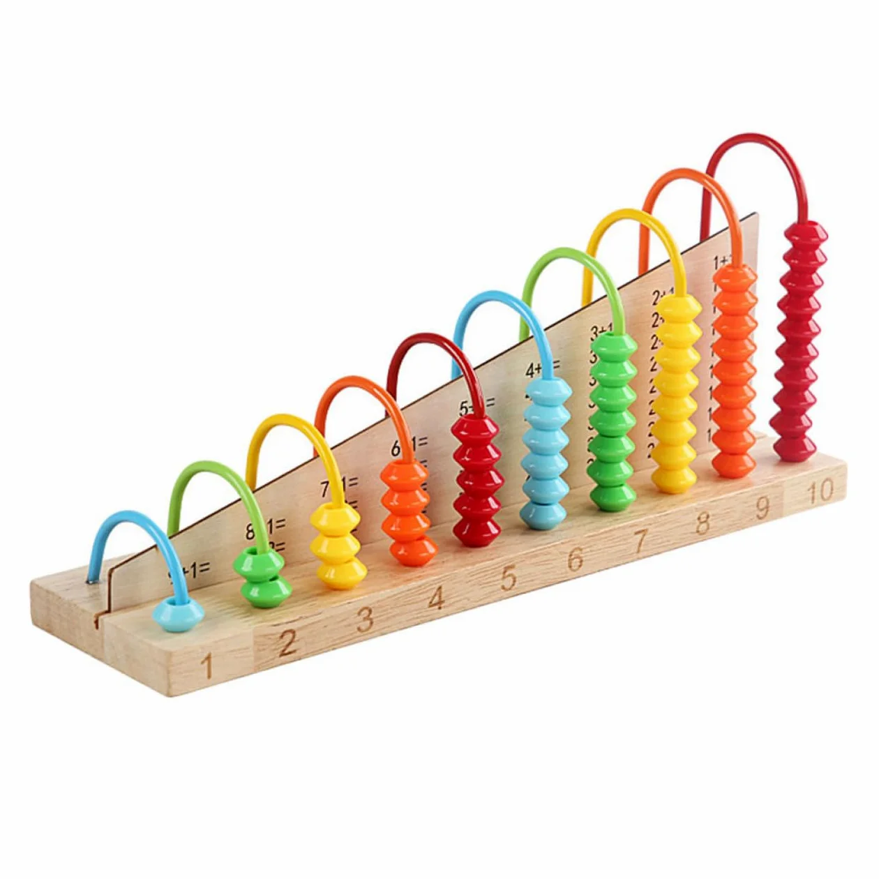 Hohopeti Abaco Didattico in Legno per Calcolo e Aritmetica Bambini | 1 Pezzo, Leggero e Facile da Trasportare, Allenamento del Calcolo Mentale, Regalo per Compleanno e Festa