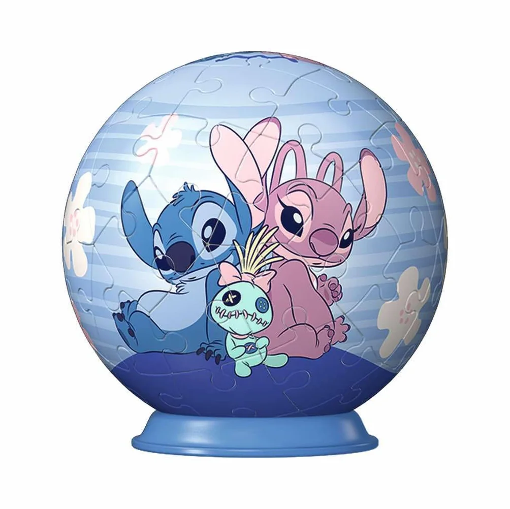 Ravensburger - Puzzle 3d Disney: Stitch Sferico | Puzzle 3d Bambini 6 Anni O Più | Regalo Stitch Bambina E Bambino 54 Pezzi | Giochi Bambini 6 Anni Sferico Da Disney