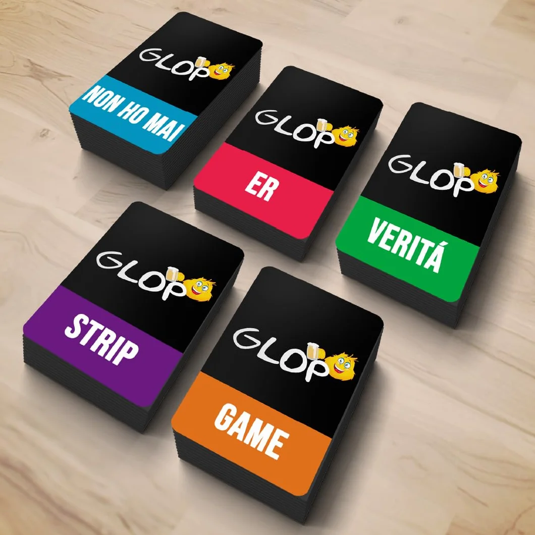 GLOP 400 Carte, Probabilmente i Migliori Giochi da Tavolo Adulti, Giochi per Bere in Italiano, Giochi di società per Feste, Regali Divertenti, Bevi Responsabilmente.