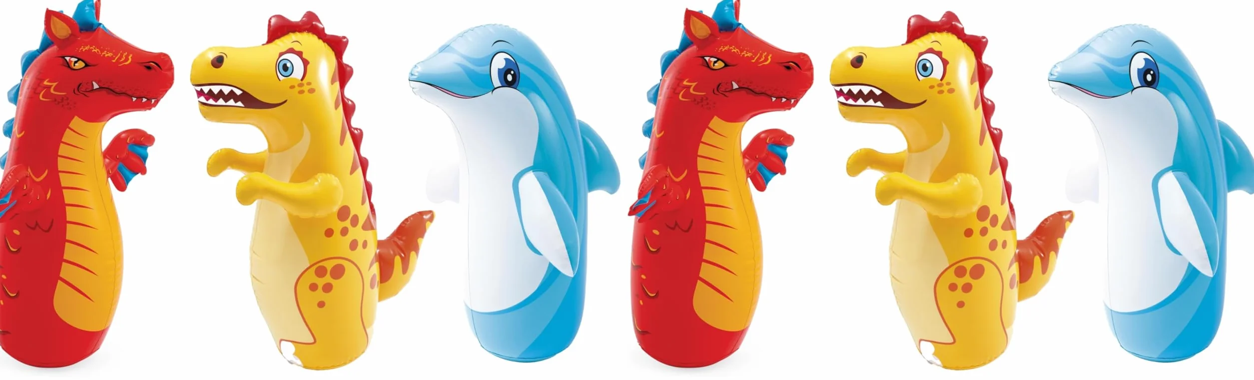 Intex 44669NP - Animali Gonfiabili Sempreinpiedi Assortiti, 1 pezzo, Vinile, Multicolore, 98 cm (Confezione da 2)