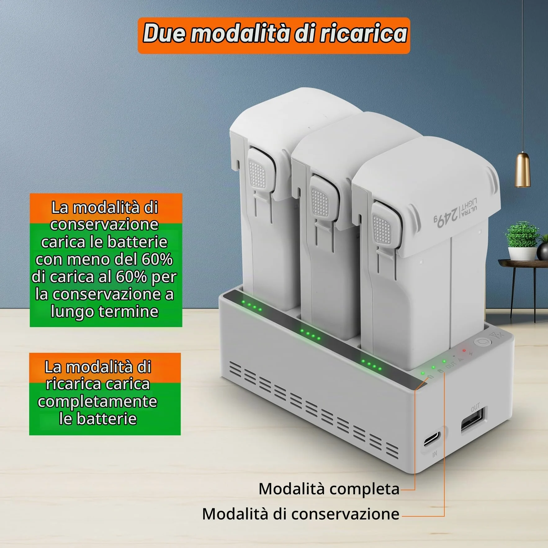 Caricabatterie da 100 W rapido per DJI Lito 1 X1, stazione di ricarica bidirezionale, hub di ricarica, carica 3 batterie, accessorio per la ricarica della batteria del drone
