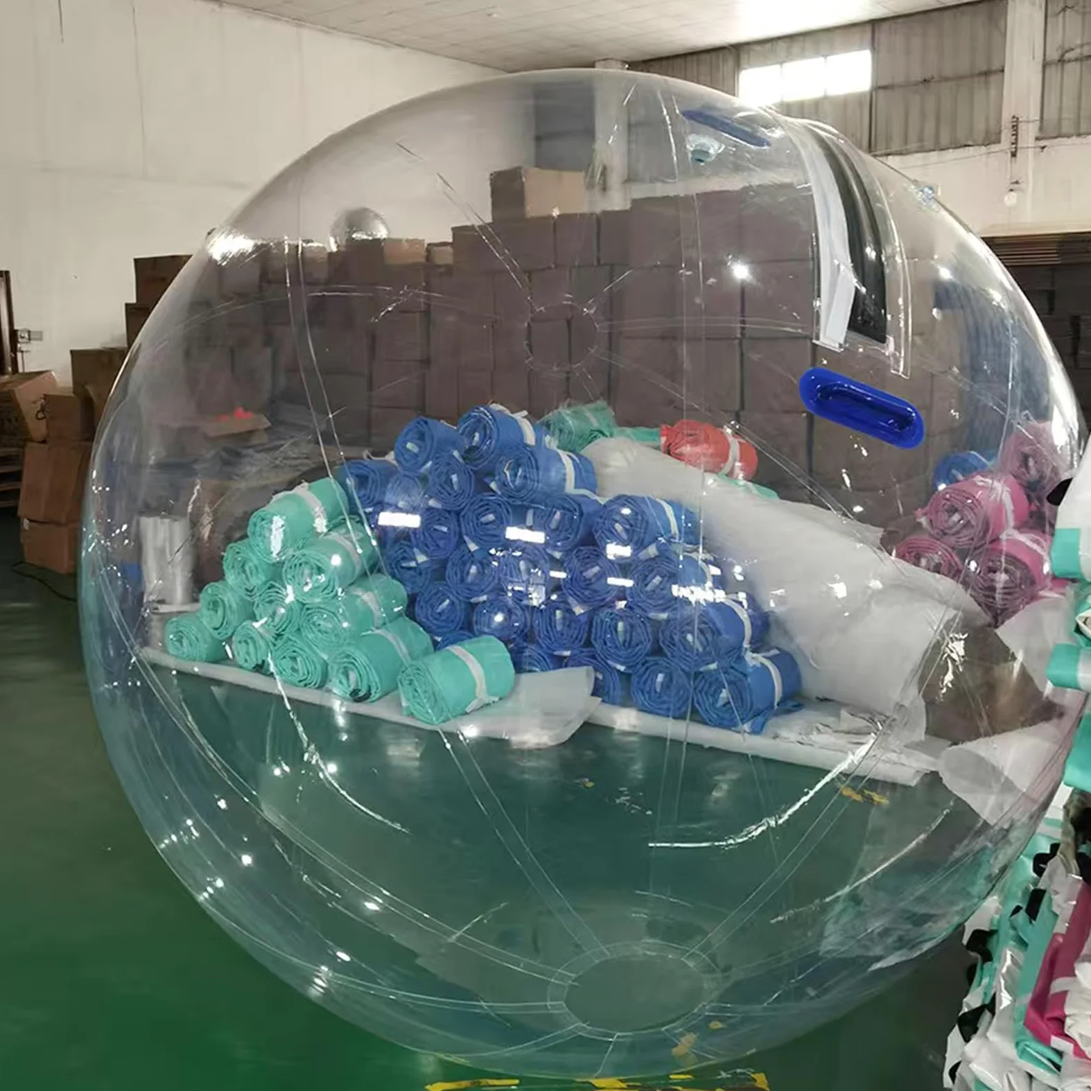 Pallina gonfiabile da passeggio, gigante, in PVC, per divertirsi in piscina, lago e spiaggia, con pompa elettrica e palla d'acqua trasparente di dimensioni umane