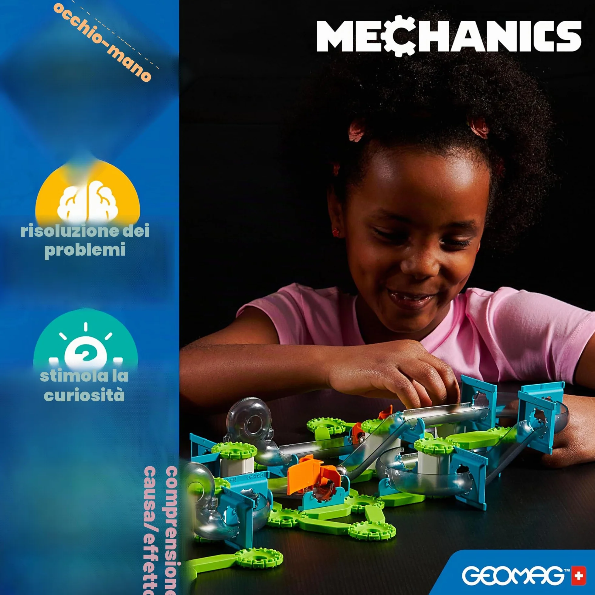 Geomag Mechanics Gravity Race Track 67 Pezzi Gioco Educativo Costruzioni Magnetiche