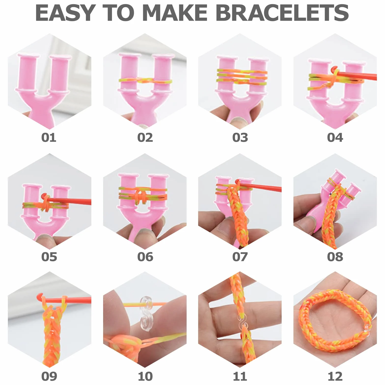 Noa Home Deco kit Elastici per Braccialetti, 2500+pcs kit fai da te Colorato, Telaio con Ciondoli, Gancetti, Perline per Bambini Braccialetto dell'amicizia Ragazze Ragazzi Regalo di Compleanno Natale