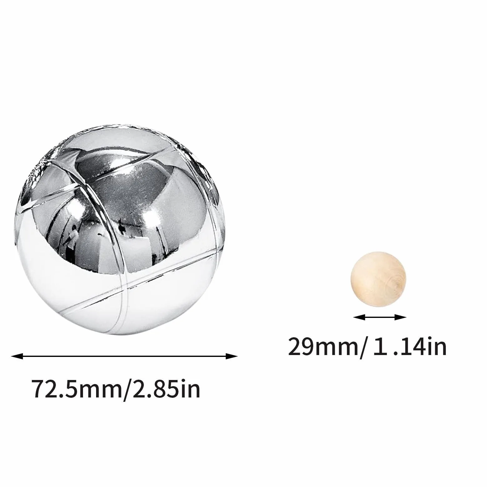 Generico d'Acciaio Kit Giocattolo da Bowling Multiuso | di palle rotolanti per , famiglie, spiaggia, picnic, bambini e adulti, giardino, set giochi esterno