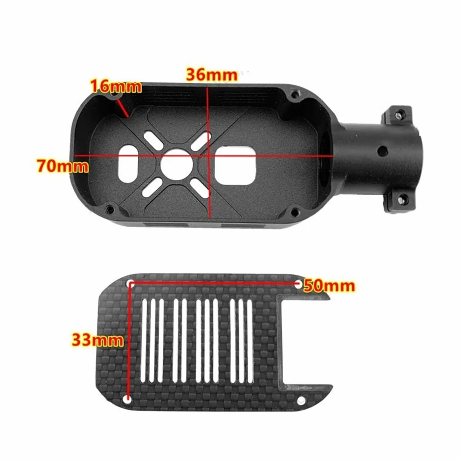 Drone 3508/4112/5010 Supporto Motore Sedile Motore Staffa di Supporto Motore Adatto a 18mm Kit Tubo in Fibra di Carbonio Pezzo di Ricambio for RC Multicopter Quadcopter Drone Accessori Par