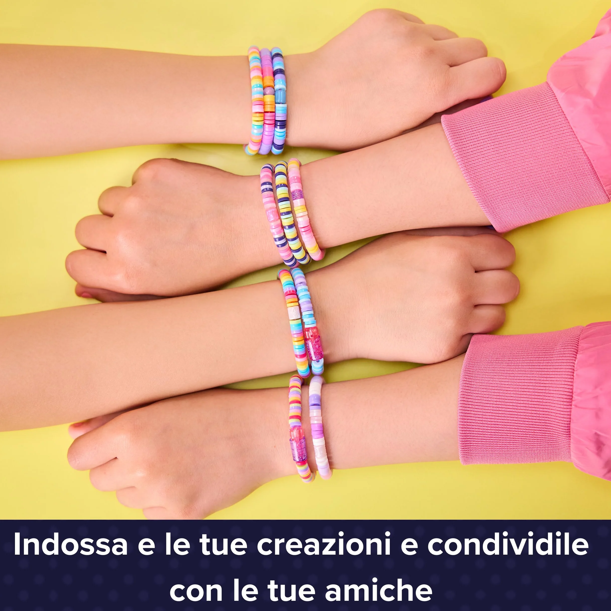 Cool Maker Macchina Braccialetti Heishi Amicizia con Penna Impila-Perline e 1200 Perline per 15 Braccialetti, Giocattolo Artistico per Bambine 7+
