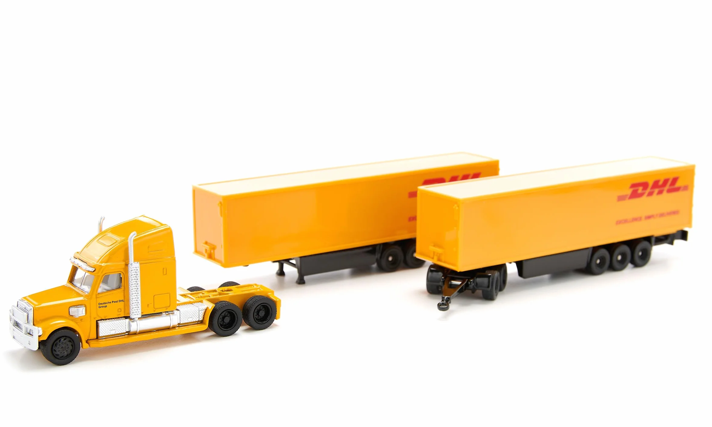 Siku 1806 Freightliner DHL Road Train Motrice Semirimorchio Rimorchio 1:87 Metallo Plastica Giallo