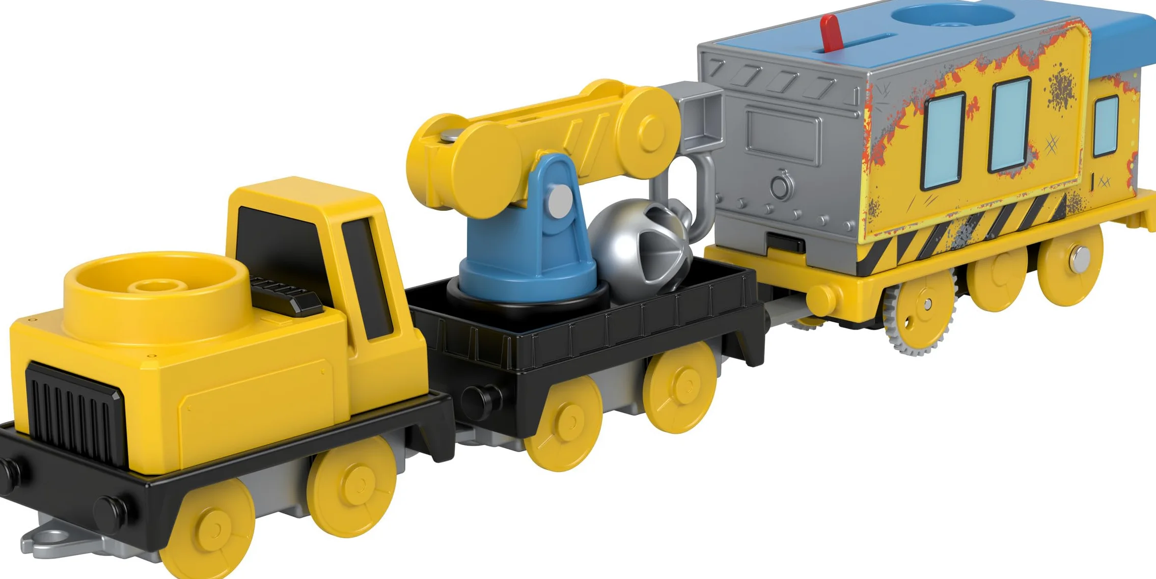 Thomas & Friends Motorized Toy Train Wreck ‘n Roll Carly The Crane with Construction Wrecking Ball for Preschool Kids Ages 3+ Years