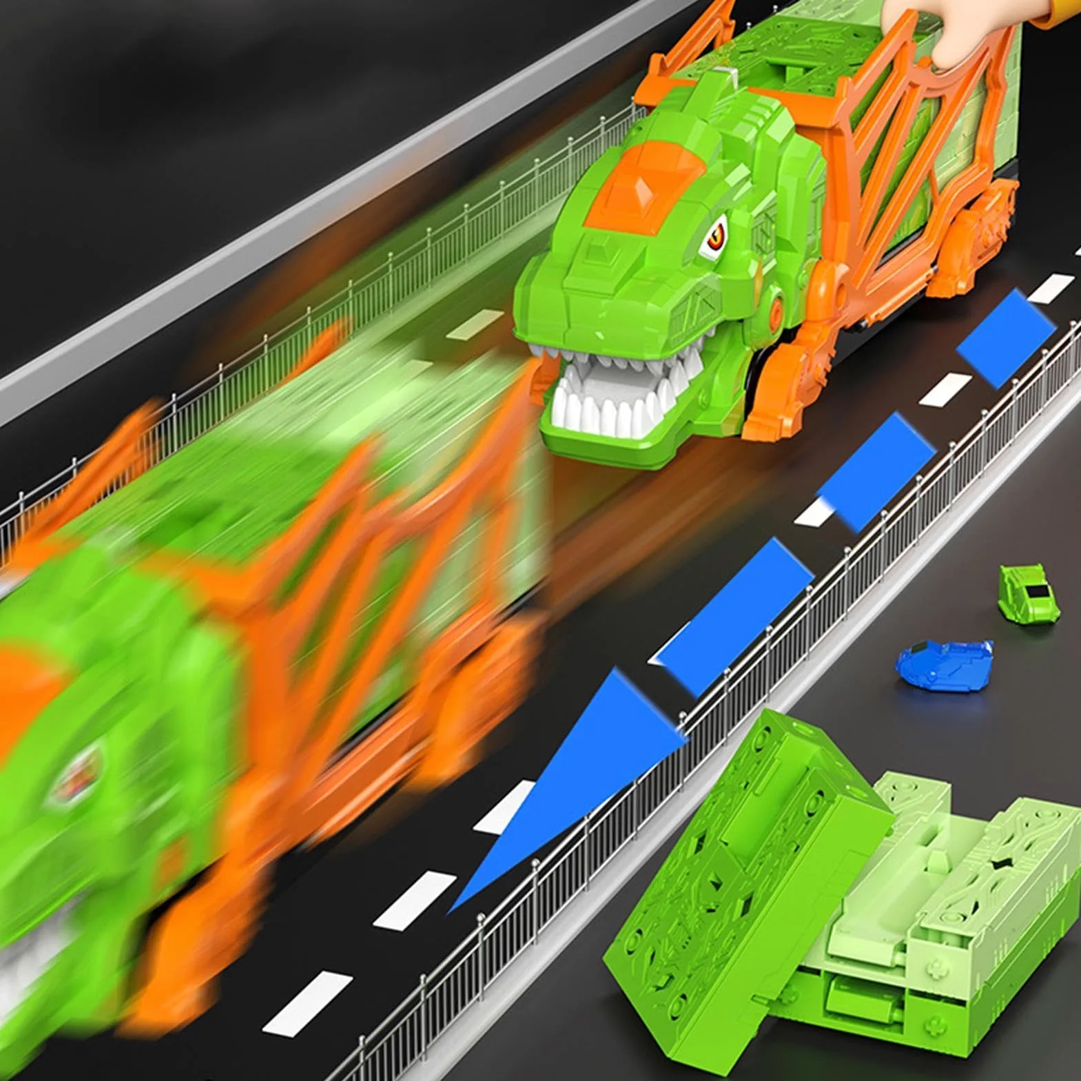 Generico Pista Dinosauri Giocattoli Set Educativo Colorato Di Veicoli | Pista Da Corsa Dinosauri Giocattolo Per Bambini E Bambine Interno Esterno Prescuola Asilo Viaggio Compleanno