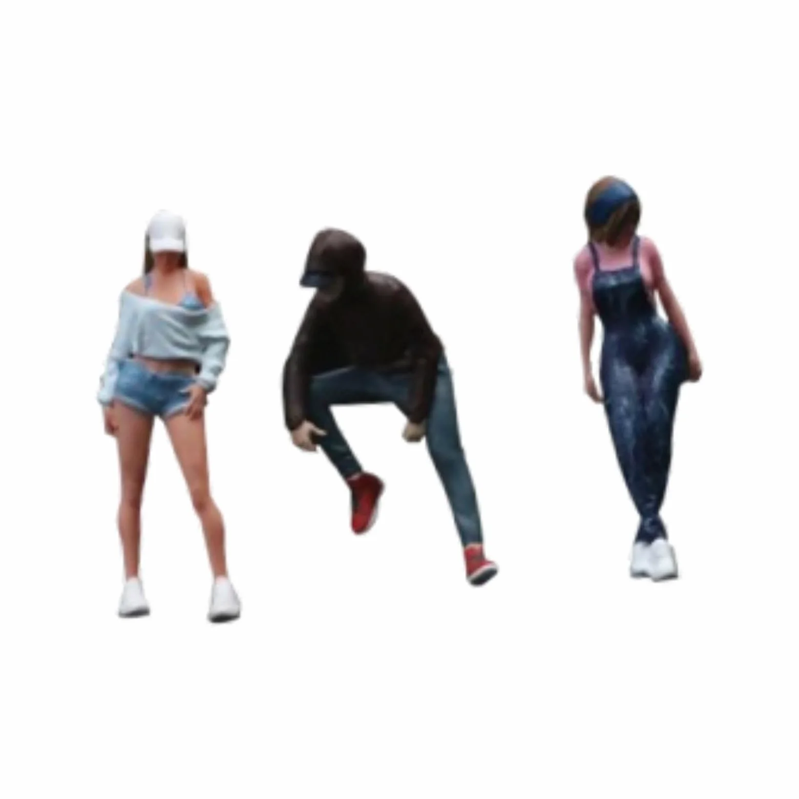 Sciarpa artistica Ragazzo Ragazza con gambe lunghe Diorama Figure | miniature di persone Set Espositori da collezione Figure di persone in Per scala 1/64 Piccoli modelli in resina