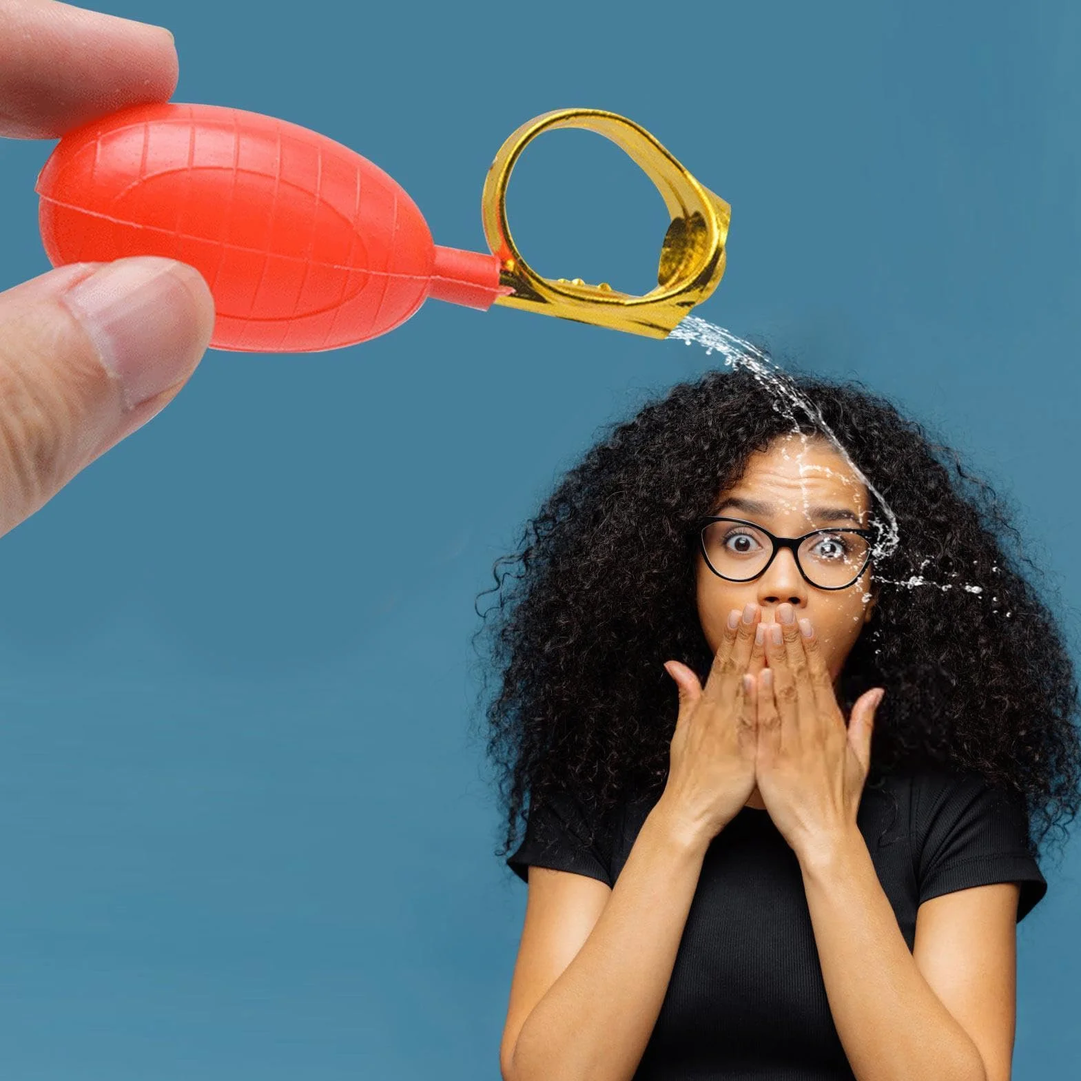 Generico Anello a spruzzo - Dispositivo per scherzi in Acqua, novità Umoristica Gadget per Trucchi a | Divertente Oggetto di intrattenimento per Festeggiamenti per Oggetti di Scena PE