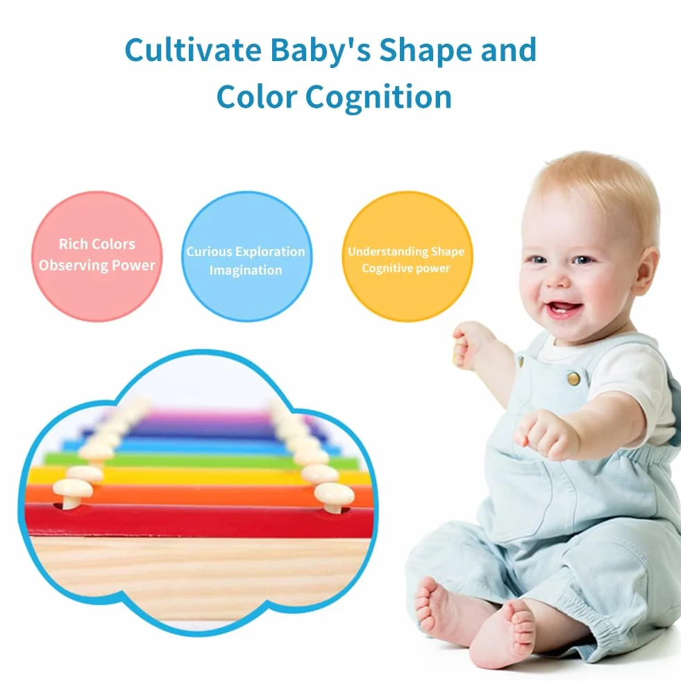 Xilofono Bambini Colorato Professionale, Strumento Musicale per Bambini, Giocattoli Musicali