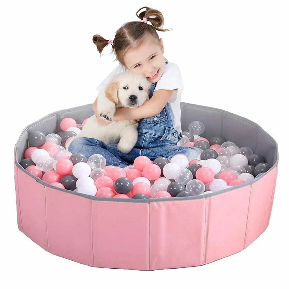 Piscina di palline, Piscina di palline pieghevole per bambini, 80 cm, per bambini, ragazze e ragazzi, box/recinto portatile per neonati, Piscina di palline rotonda Baby Round Ocean per cani
