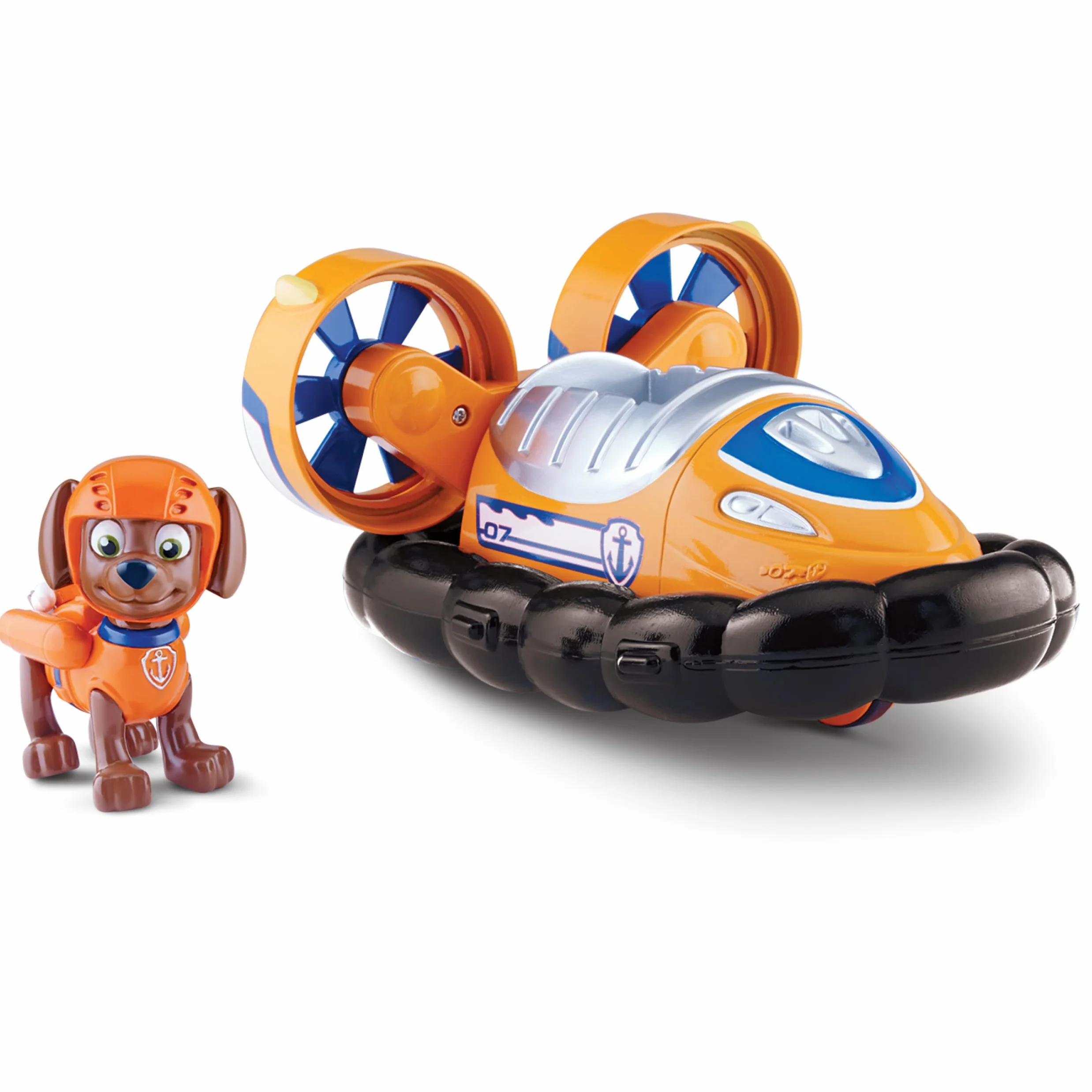 Spin Master Nickelodeon Paw Patrol Personaggio con Veicolo, Zuma e Il Suo Hovercraft