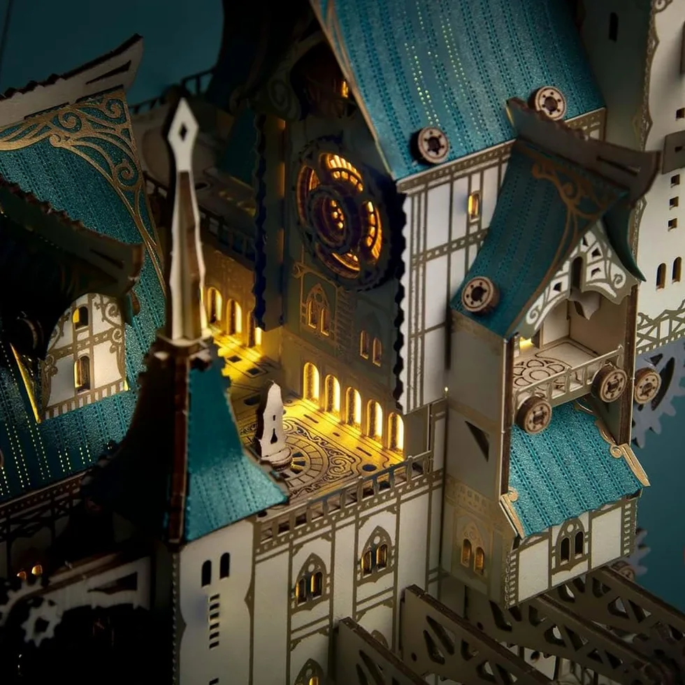 Generico Puzzle 3D in Legno per Adulti, Kit Modello Castello Fantasy da 699 Pezzi da Costruire - Kit Creativi di Ornamenta in Legno a Forma di Castello Ideale Regalo per Gli Appassionati di Puzzle