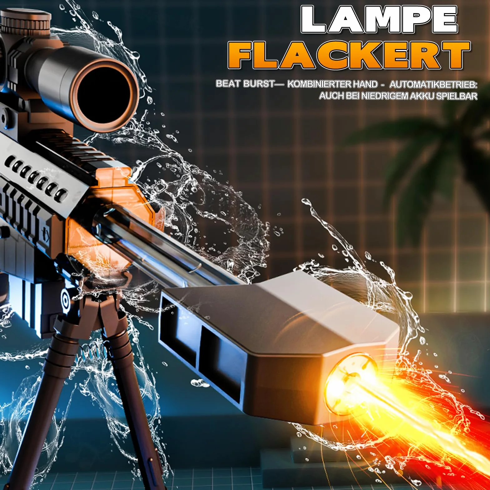 Maxee Pistola ad acqua elettrica, pistola a spruzzo automatica con un pulsante, per bambini, adulti, piscina, feste, spiaggia all'aperto, colore nero