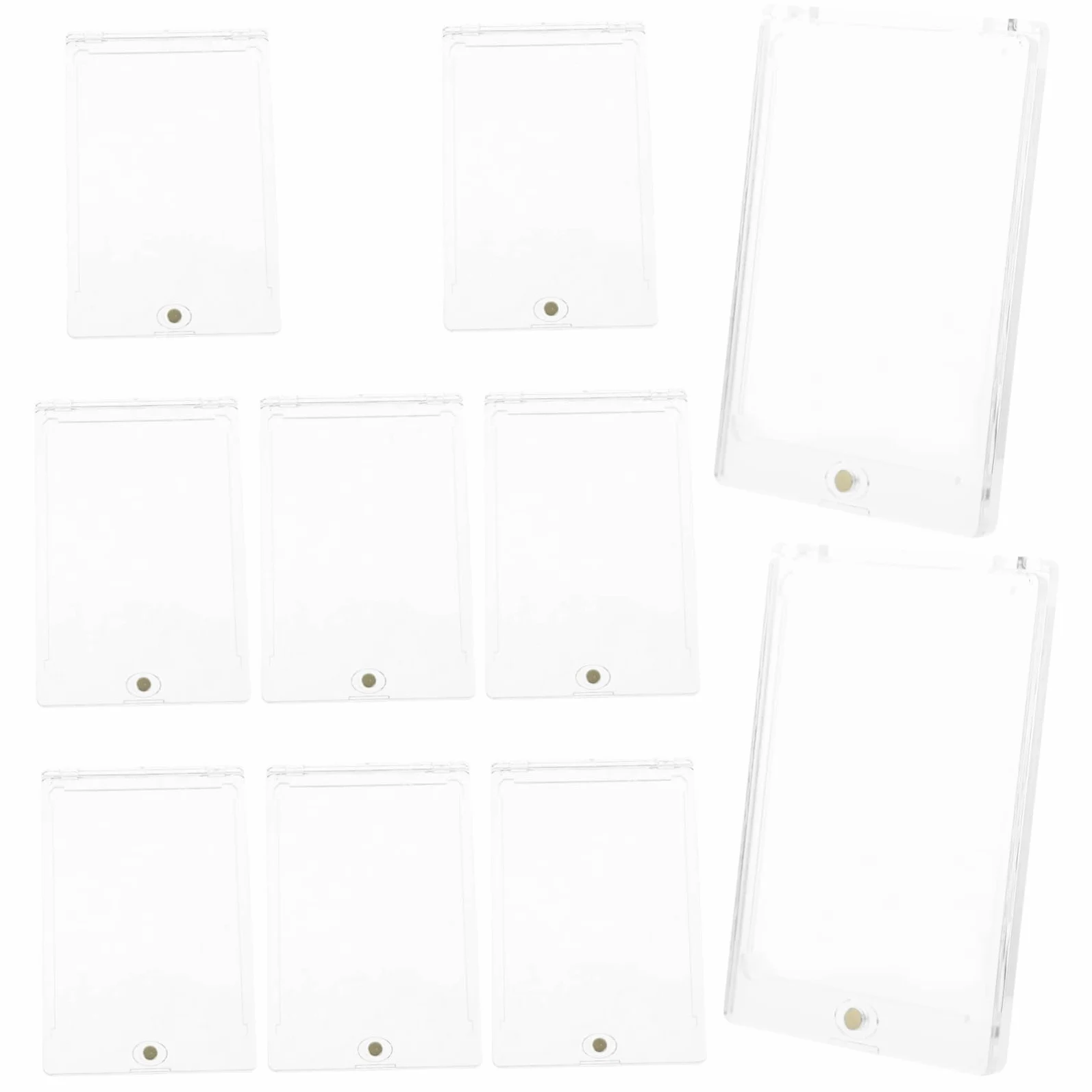 HANABASS Custodia Magnetica per Carte da Collezione Contenitore per Carte in Plastica 10 Pezzi Protegge da Pieghe e Danni e Trading Card