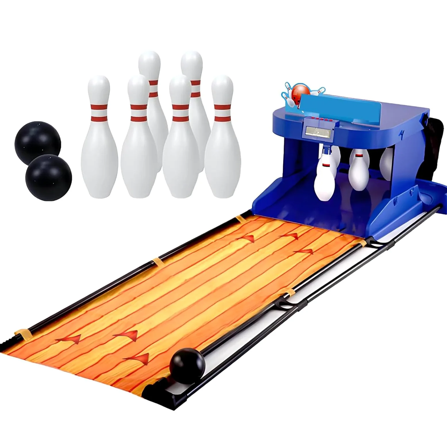 Gioco da bowling indoor per bambini e adulti con tabellone segnapunti elettronico a LED, reset automatico, illuminazione, effetti sonori per gioco interattivo