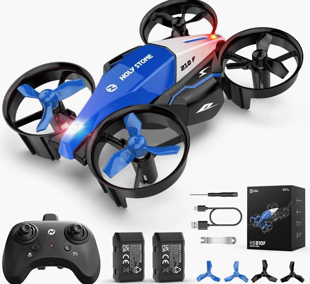 Holy Stone HS210F Drone per Bambini, RC 2 in 1 con Mantenimento Altitudine | con Flip 3D, 3 Velocità, Protezione Eliche, Facile da Pilotare, Regalo per Bambini