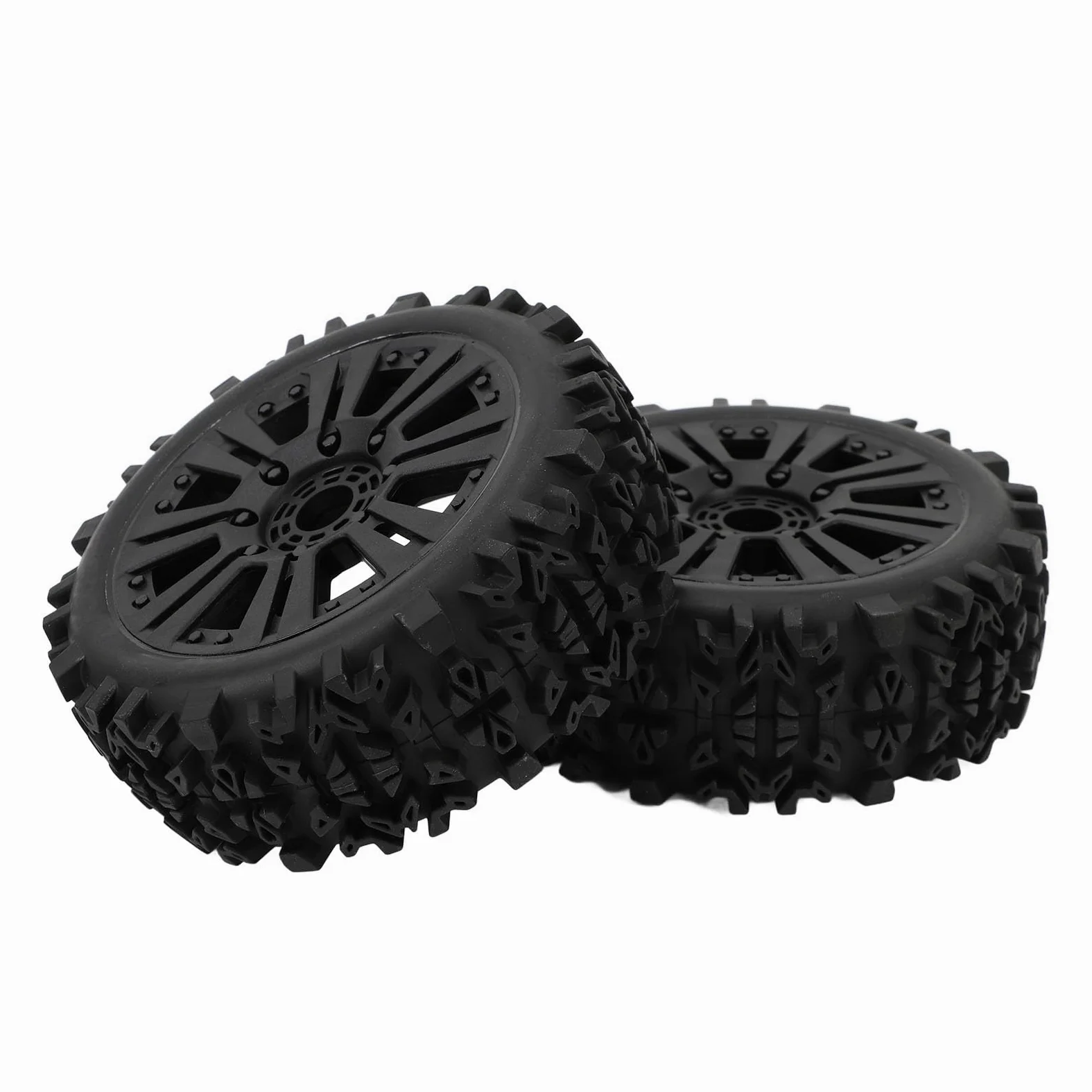 Pneumatici RC fuoristrada per auto radiocomandate in scala 1:8, ruote con profilo aggressivo, design esagonale 17 mm per una presa eccellente e una facile installazione