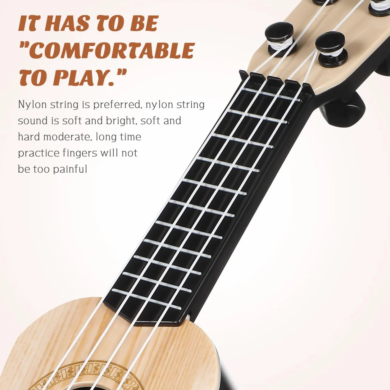 Toyvian Ukulele Bambini 9.84 Pollici 4 Corde Strumento Musicale Educativo 3-6 Anni