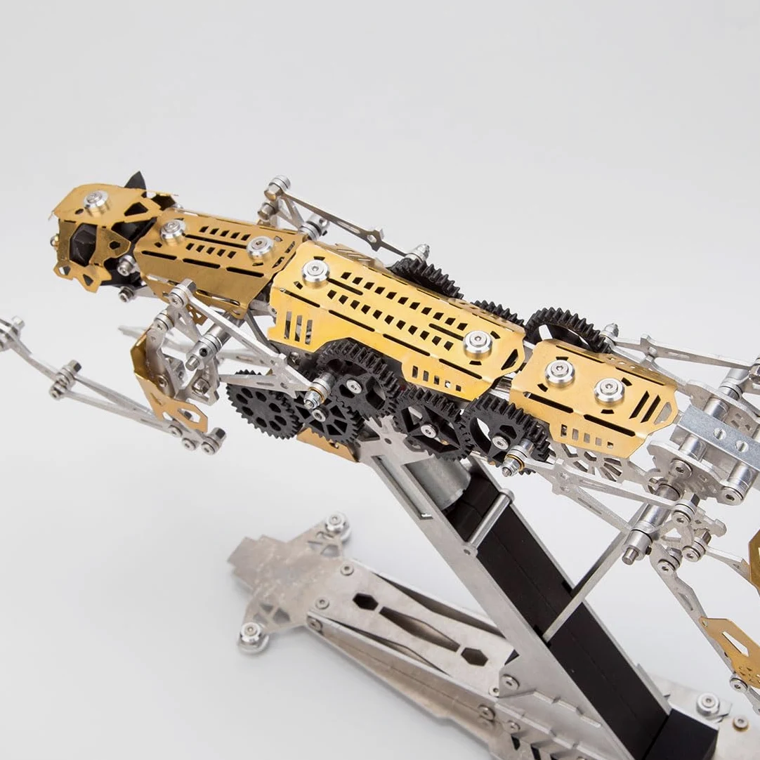 Set di puzzle in metallo 398 pezzi, modello Leopardo meccanico 3D, opzione regalo per amanti del modello e collezionisti