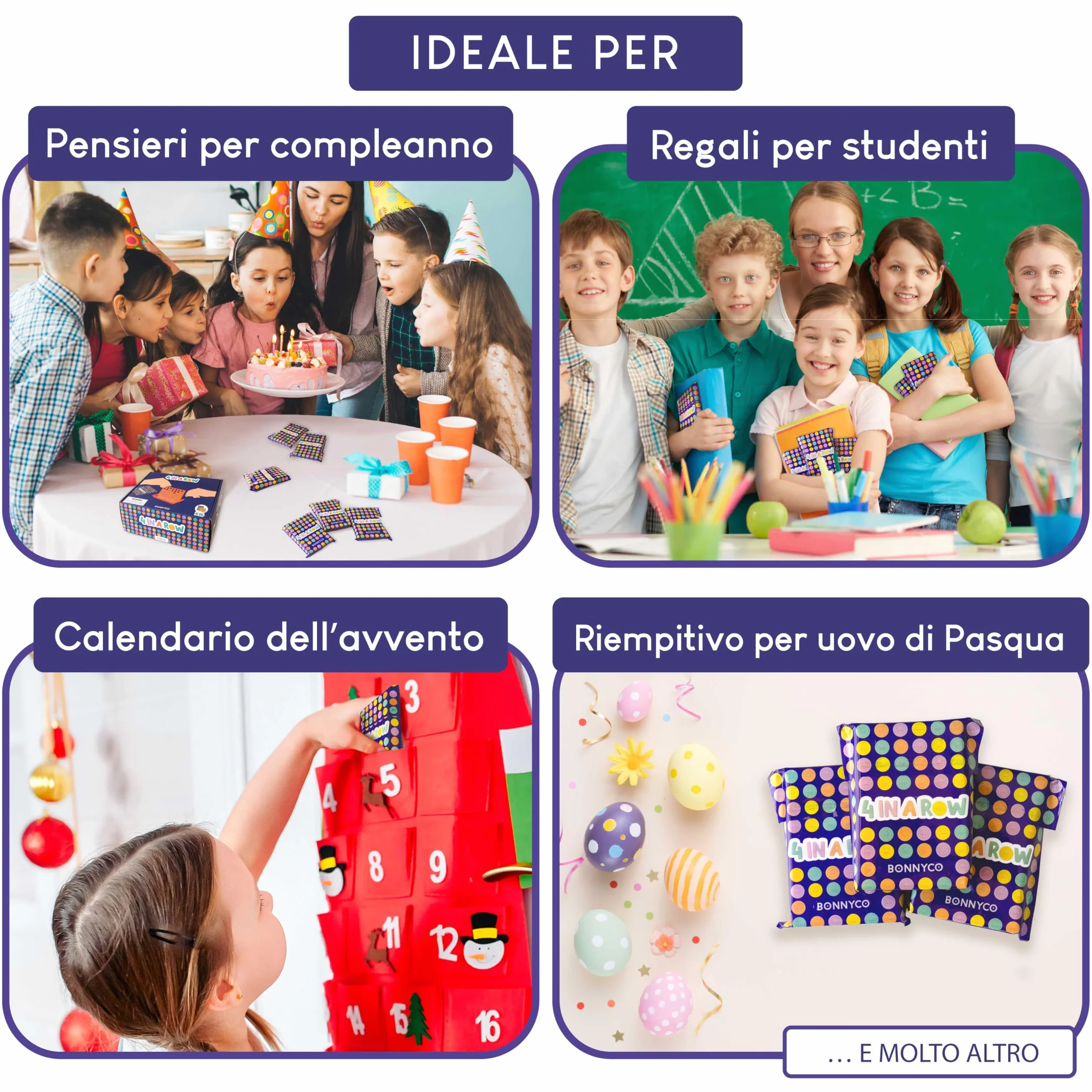 BONNYCO 16 Gadget Compleanno Bambini 3-12 Anni Set Linea con Sacchetti Sorpresa Invitati Festa