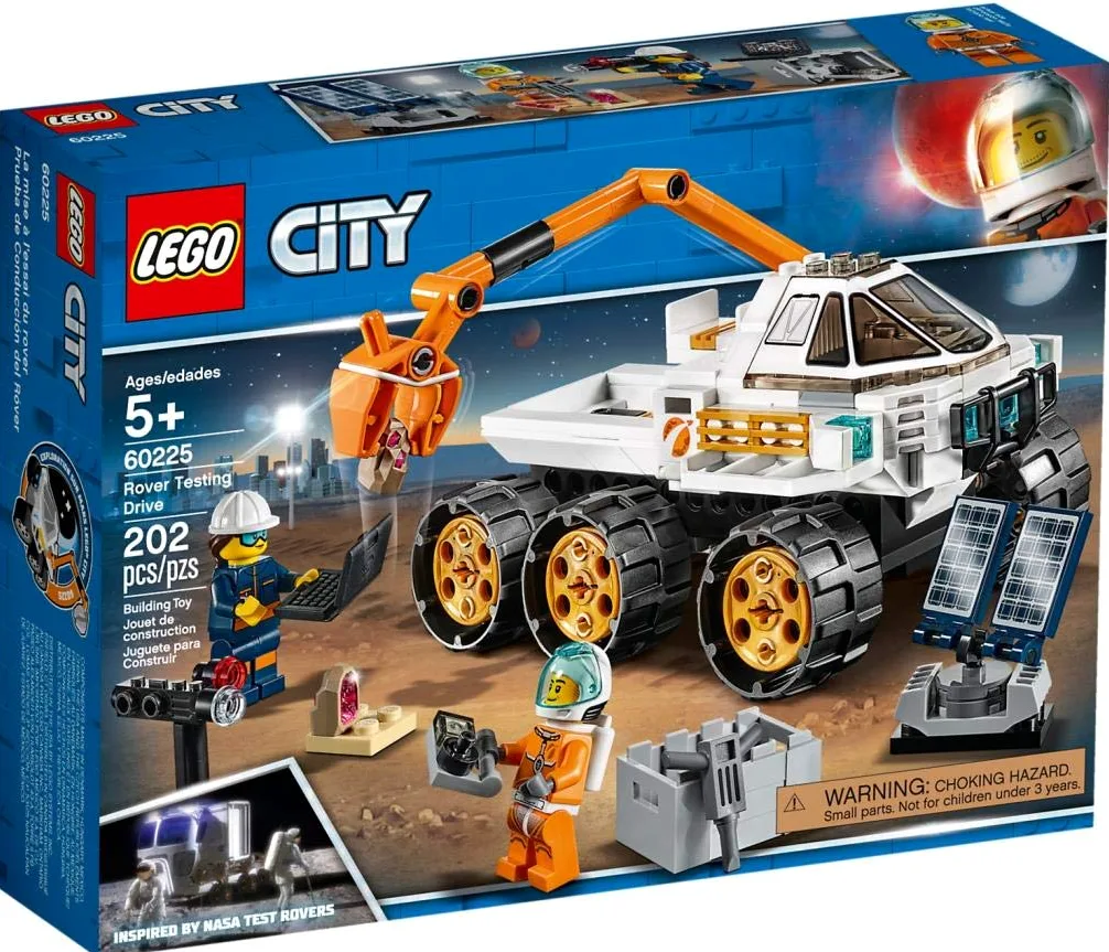 LEGO City Space Port Prova di Guida del Rover, Set da Costruzione Avventure Spaziali, Macchinina Giocattolo per la Spedizione su Marte Ispirato alla NASA con Minifigura dell’Astronauta, 60225