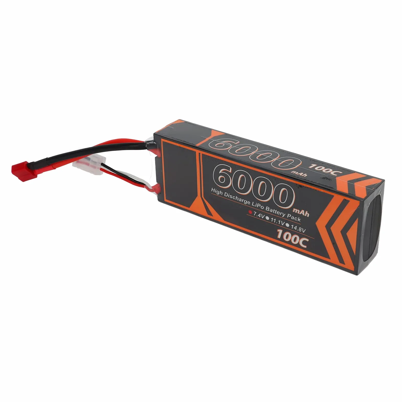 aqxreight Batteria Lipo RC 6000mAh 7.4V 2S Velocità di Scarica 100C per 1/8 1/10 RC Auto Droni Elicotteri Batteria Al Litio Ossido di Cobalto Ad Alte Prestazioni con Spina a T