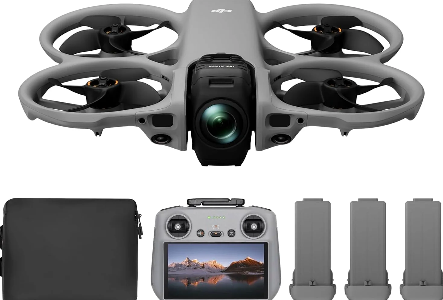 DJI Avata 360 Motion Fly More Combo - Drone a 360° con Imaging 8K-360° da 1" - Drone Fotocamera a 360° con Protezione dell'elica - Include Goggles N3 e RC Motion 3 per un controllo intuitivo del