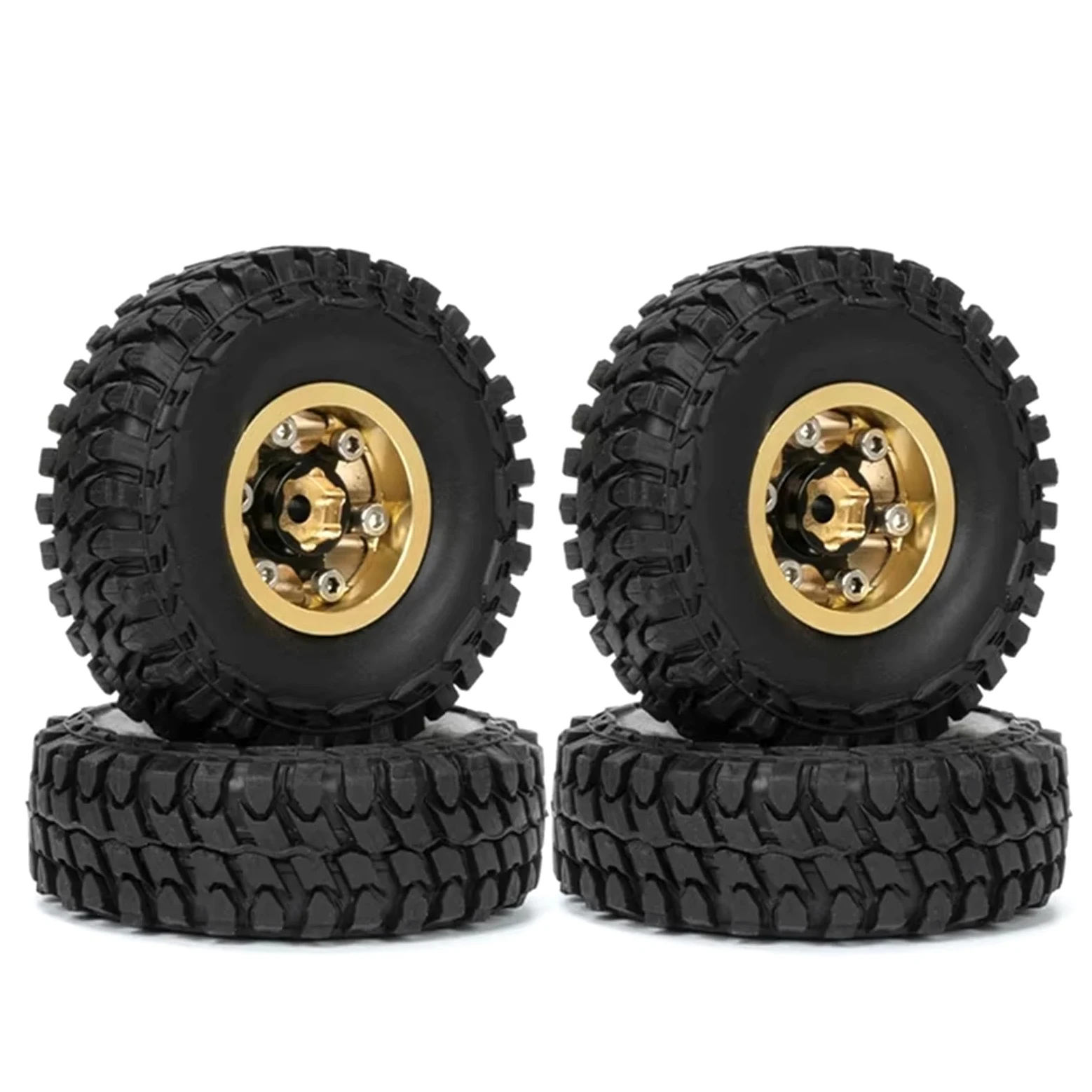 RC Car Pneumatico Ruota Compatibile con Axial per SCX24 per FMS per FCX24 per Enduro24 1/18 1/24 RC Crawler 1.0 Wheel Rim Pneumatici Tutti per Accessori per Terreni