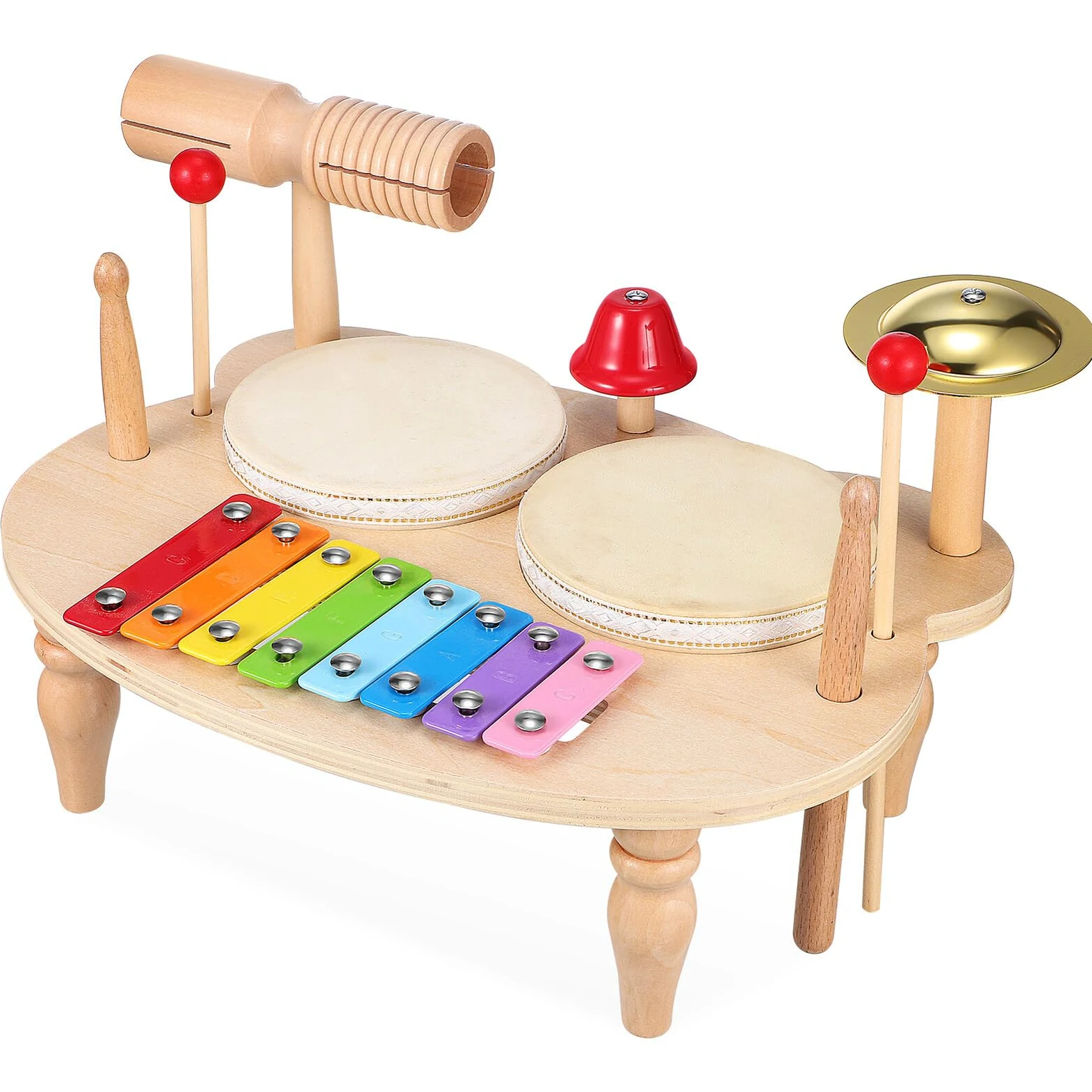 Strumento a Percussione in Legno per Ragazzo Ragazza, Xilofono | Kit Didattico Musicale, Colori Vivaci e Design Adorabile, Adatto per Regalo in Presente Musicale