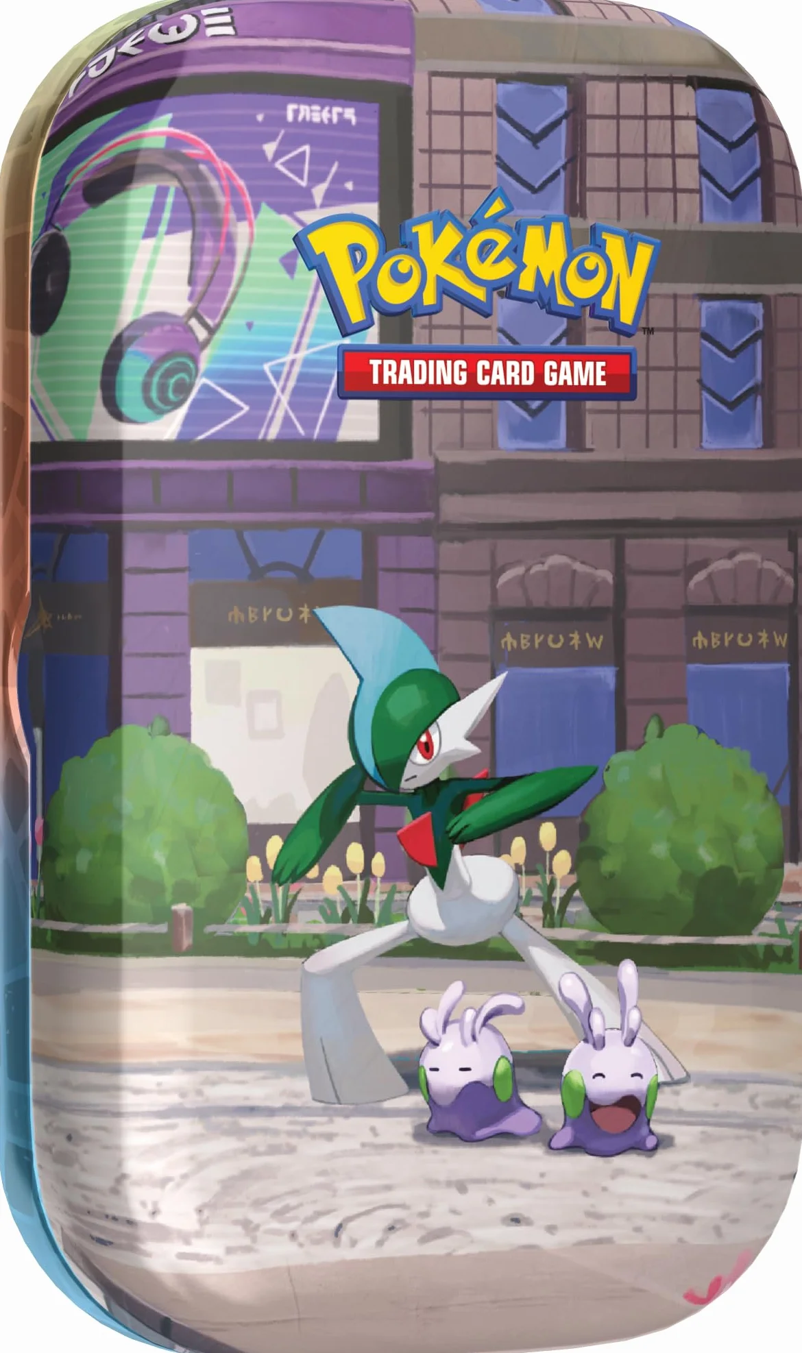 Pokémon: miniscatola da collezione Luminopoli (Gallade e Goomy) del GCC Pokémon (2 buste di espansione, 1 carta con l’illustrazione Pokémon della miniscatola e 1 foglio di adesivi), Ed. Italiano