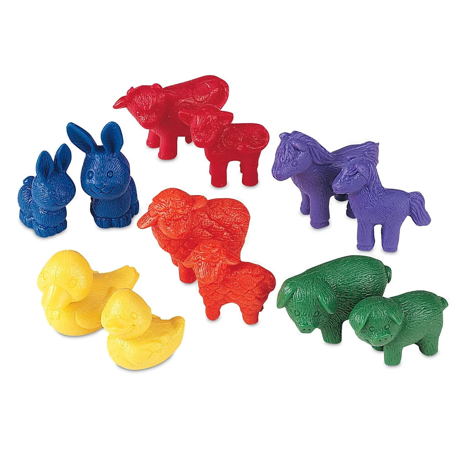 Learning Resources Figurine a Forma di Animali della Fattoria Friendly Farm (Set da 144)